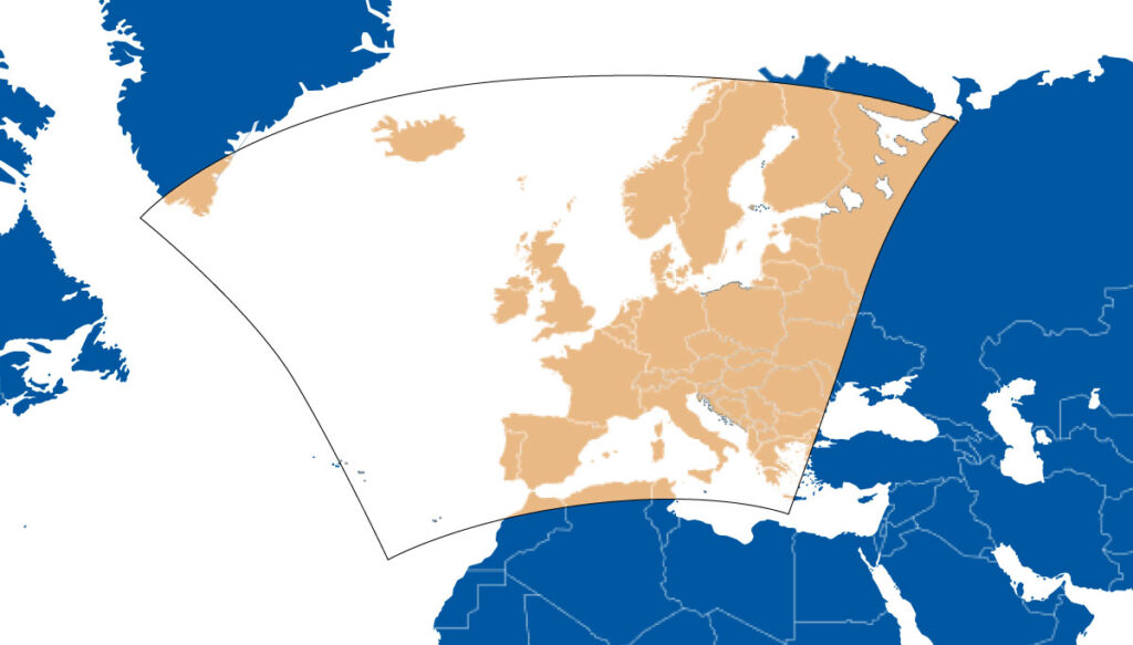 Europe map domain