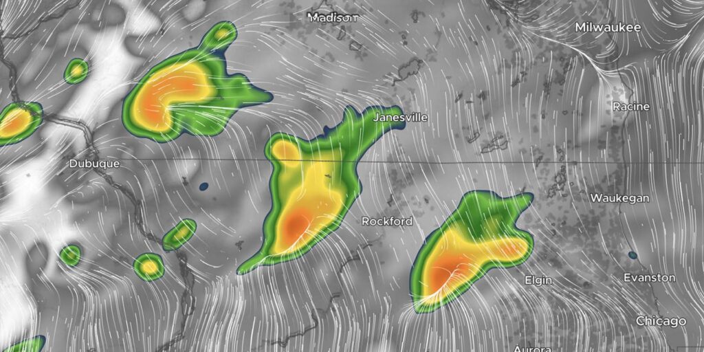 High Resolution Forecast weather map data