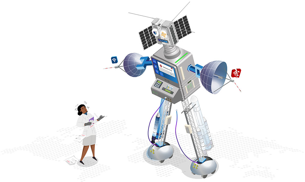 In this cartoon, you see a program manager dealing with multiple vendors, novel technologies, and integration risks that are bound to show up much later in your mission cycle. Your satellite mission is a sum of parts, many vendors can lead to multiple integration risks.